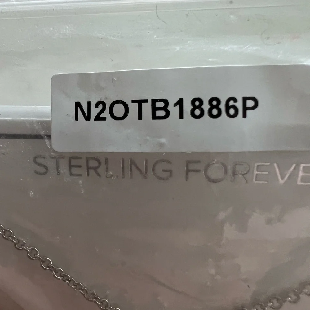 Sterling Forever Necklace Silver Tone Petal Pendant Necklace Black Onyx NEW